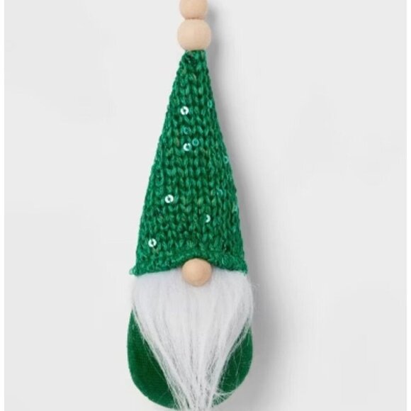Target Gnome Sequined Knit Hat Christmas Tree Ornament Wondershop™ 6" Height - Picture 3 of 16